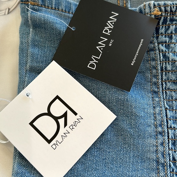 Dylan Ryan Denim Sleeveless Top, Front Button, Elastic Back, Sz Large, NEW - Picture 5 of 7